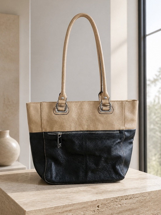 Tiganello Handbags - Two-Tone Black and Tan Everyday Tote